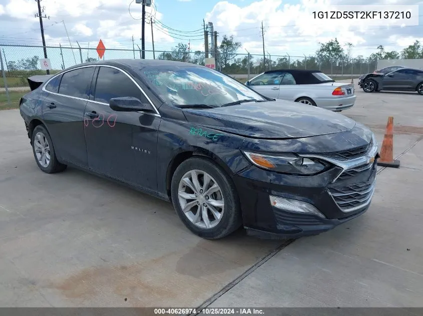 2019 Chevrolet Malibu Lt VIN: 1G1ZD5ST2KF137210 Lot: 40626974