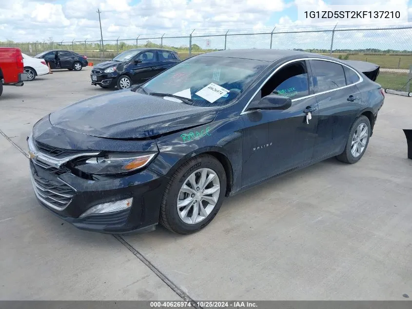 2019 Chevrolet Malibu Lt VIN: 1G1ZD5ST2KF137210 Lot: 40626974