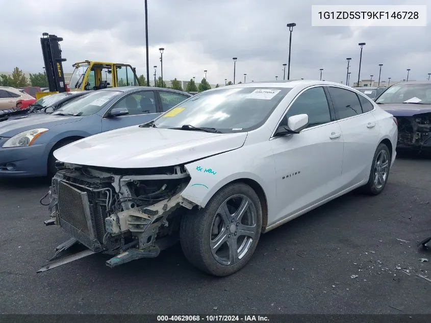 2019 Chevrolet Malibu Lt VIN: 1G1ZD5ST9KF146728 Lot: 40629068