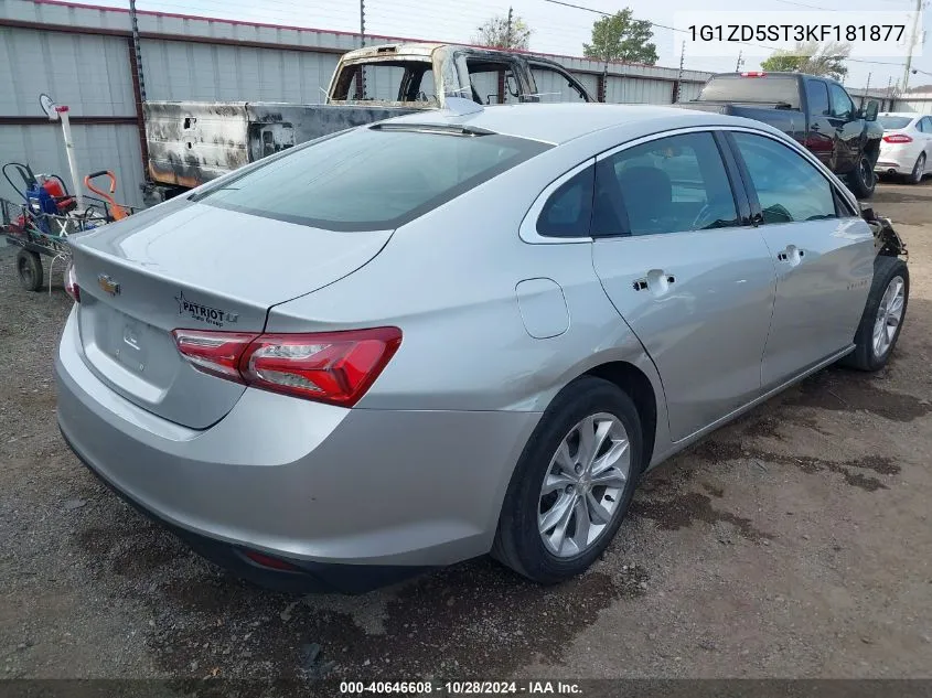 2019 Chevrolet Malibu Lt VIN: 1G1ZD5ST3KF181877 Lot: 40646608