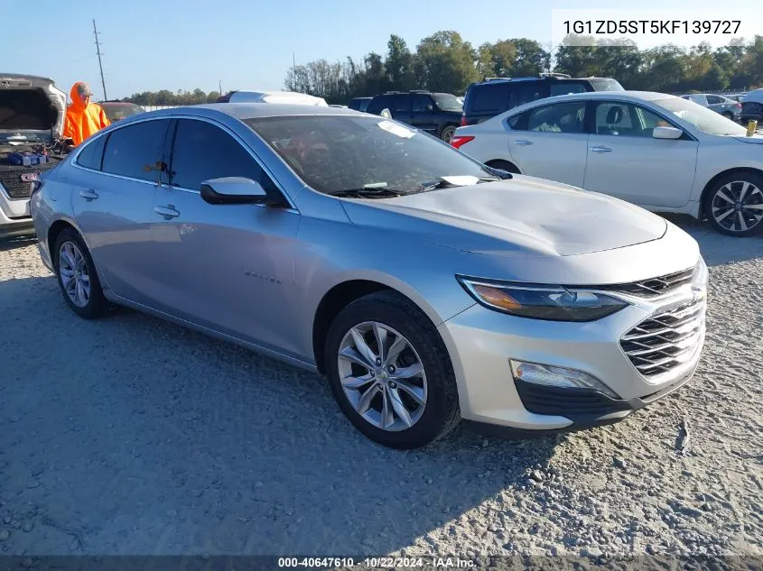 2019 Chevrolet Malibu Lt VIN: 1G1ZD5ST5KF139727 Lot: 40647610