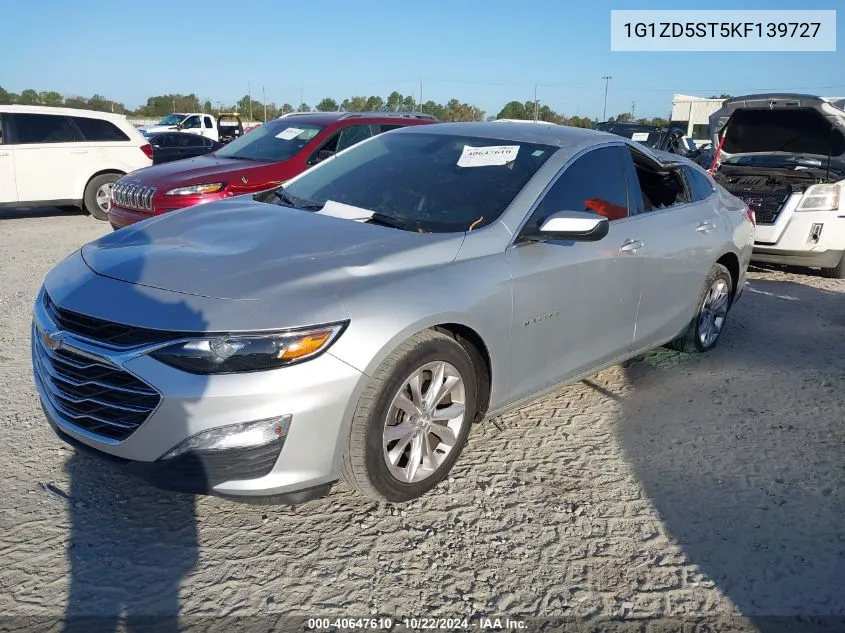 2019 Chevrolet Malibu Lt VIN: 1G1ZD5ST5KF139727 Lot: 40647610