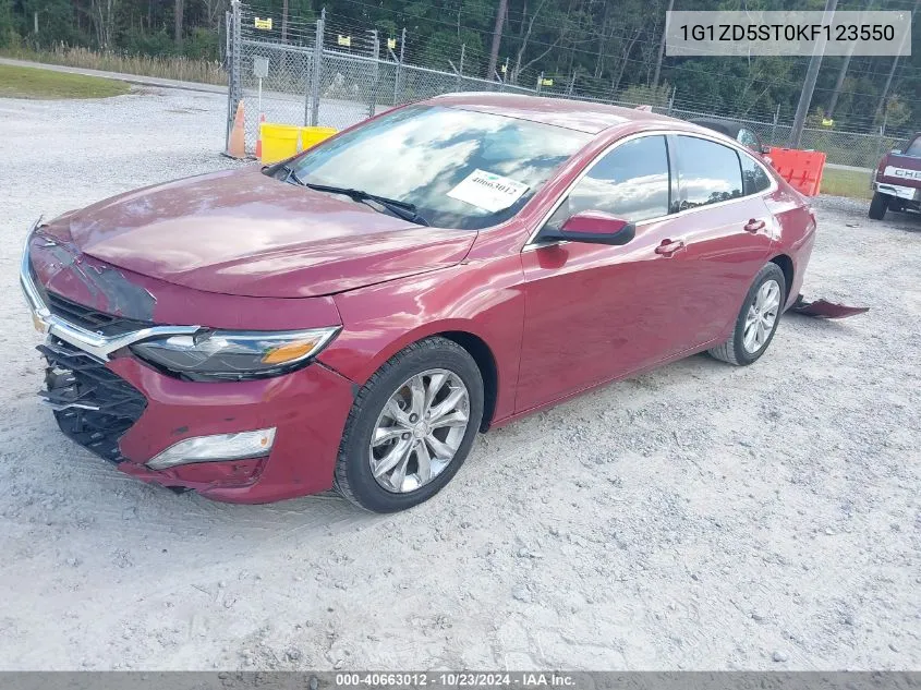 2019 Chevrolet Malibu Lt VIN: 1G1ZD5ST0KF123550 Lot: 40663012