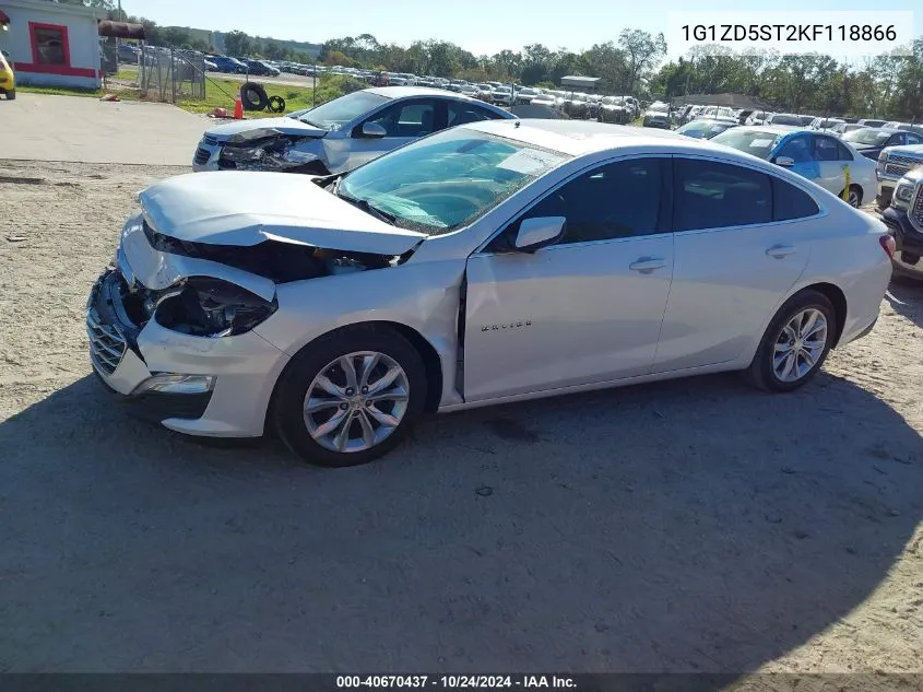 2019 Chevrolet Malibu Lt VIN: 1G1ZD5ST2KF118866 Lot: 40670437