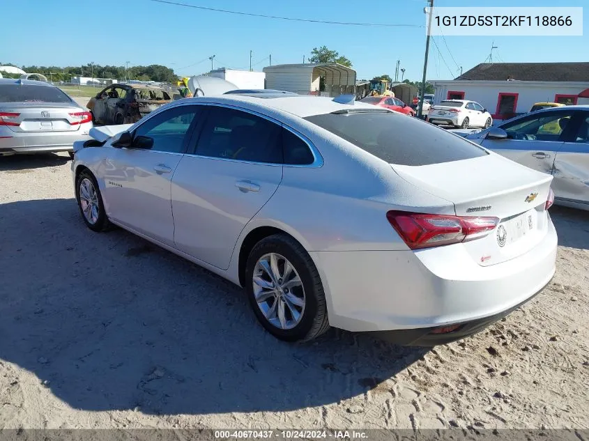 2019 Chevrolet Malibu Lt VIN: 1G1ZD5ST2KF118866 Lot: 40670437