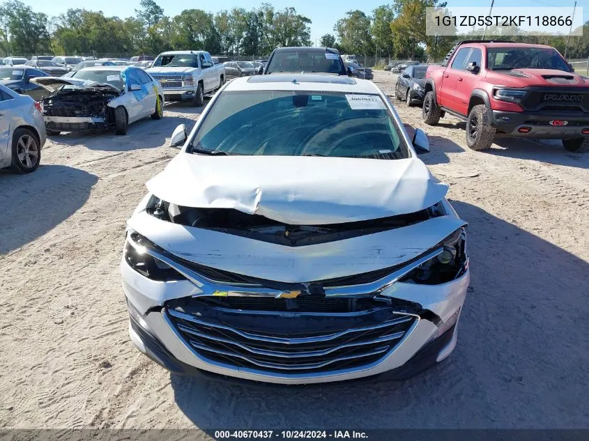 2019 Chevrolet Malibu Lt VIN: 1G1ZD5ST2KF118866 Lot: 40670437