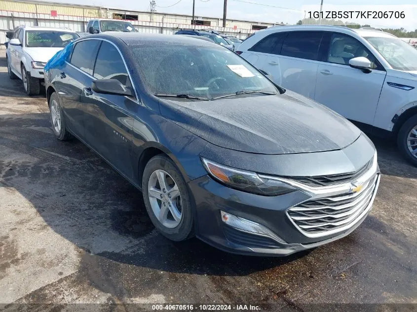 2019 Chevrolet Malibu 1Ls VIN: 1G1ZB5ST7KF206706 Lot: 40670516