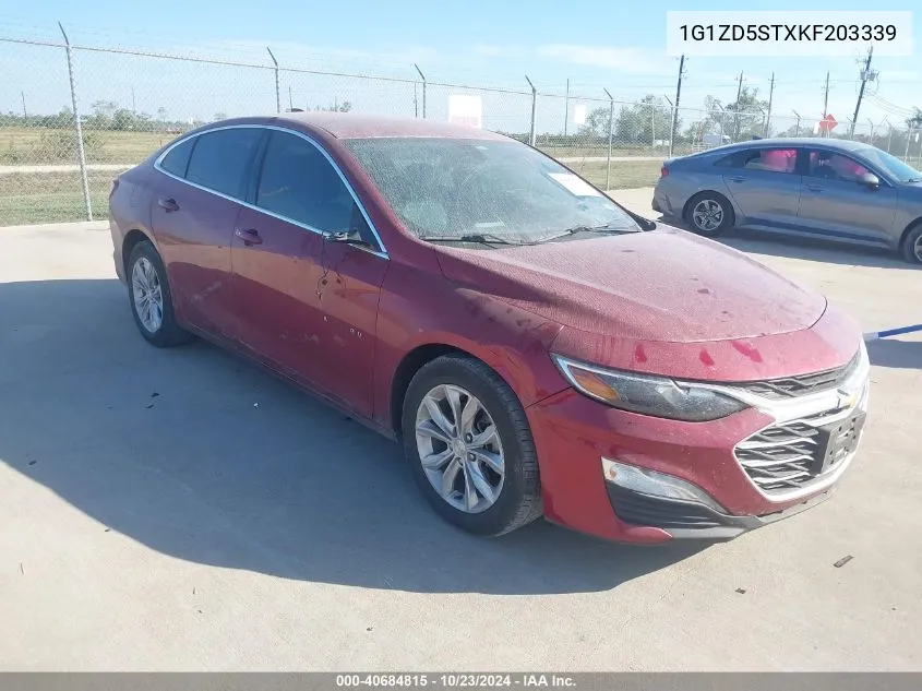 2019 Chevrolet Malibu Lt VIN: 1G1ZD5STXKF203339 Lot: 40684815