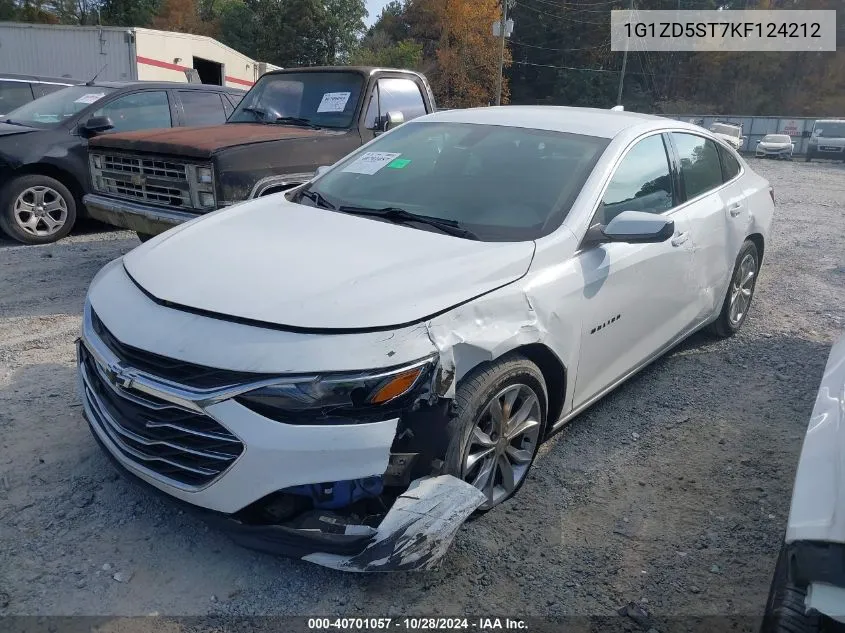 2019 Chevrolet Malibu Lt VIN: 1G1ZD5ST7KF124212 Lot: 40701057