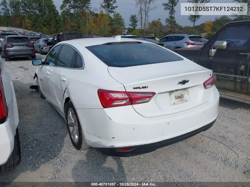 2019 Chevrolet Malibu Lt VIN: 1G1ZD5ST7KF124212 Lot: 40701057