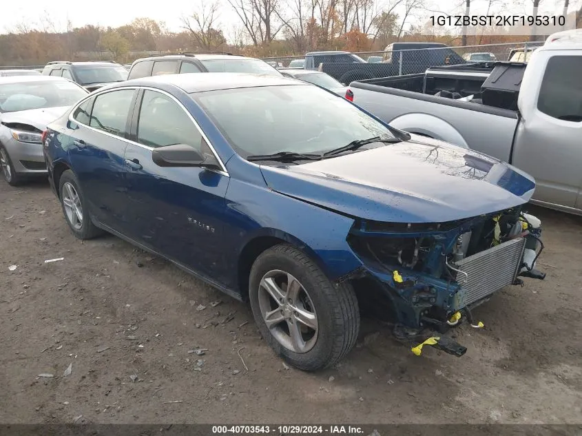 2019 Chevrolet Malibu 1Ls VIN: 1G1ZB5ST2KF195310 Lot: 40703543