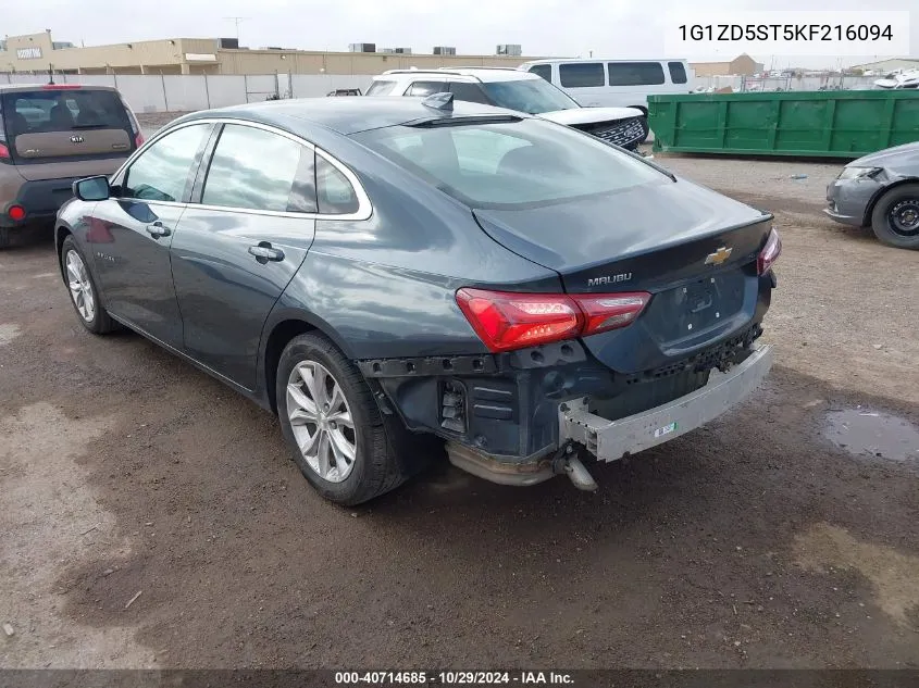 2019 Chevrolet Malibu Lt VIN: 1G1ZD5ST5KF216094 Lot: 40714685