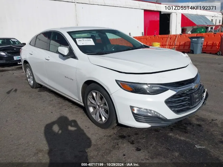 2019 Chevrolet Malibu Lt VIN: 1G1ZD5ST4KF192371 Lot: 40717199