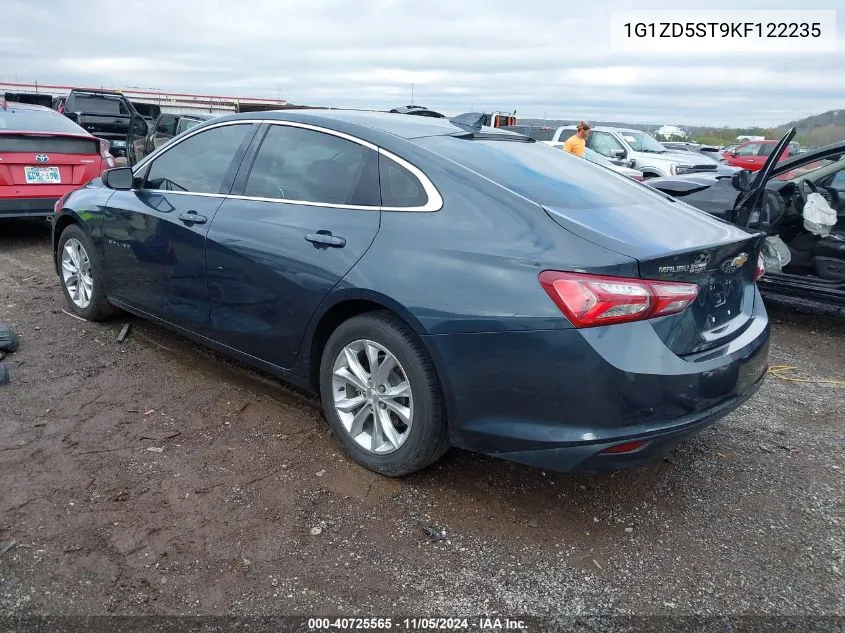 2019 Chevrolet Malibu Lt VIN: 1G1ZD5ST9KF122235 Lot: 40725565