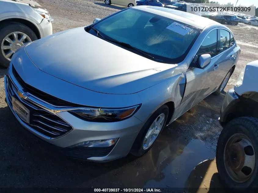 2019 Chevrolet Malibu Lt VIN: 1G1ZD5ST2KF109309 Lot: 40739037