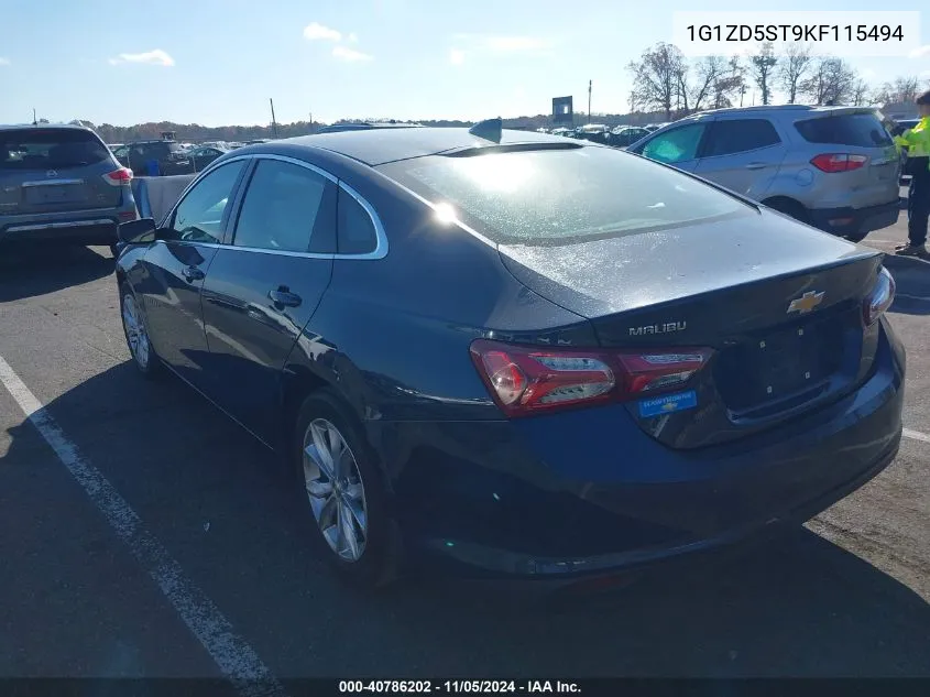 2019 Chevrolet Malibu Lt VIN: 1G1ZD5ST9KF115494 Lot: 40786202