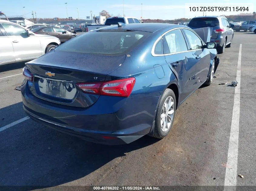 2019 Chevrolet Malibu Lt VIN: 1G1ZD5ST9KF115494 Lot: 40786202