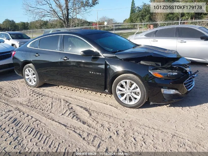 2019 Chevrolet Malibu Lt VIN: 1G1ZD5ST0KF179178 Lot: 40788629