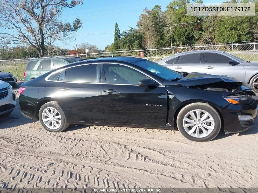 2019 Chevrolet Malibu Lt VIN: 1G1ZD5ST0KF179178 Lot: 40788629