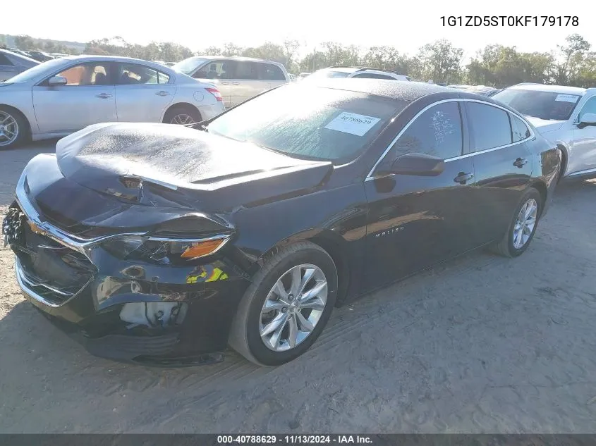 2019 Chevrolet Malibu Lt VIN: 1G1ZD5ST0KF179178 Lot: 40788629