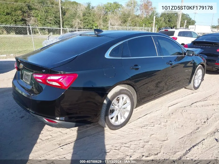 2019 Chevrolet Malibu Lt VIN: 1G1ZD5ST0KF179178 Lot: 40788629