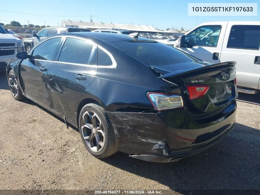 2019 Chevrolet Malibu Rs VIN: 1G1ZG5ST1KF197633 Lot: 40794377