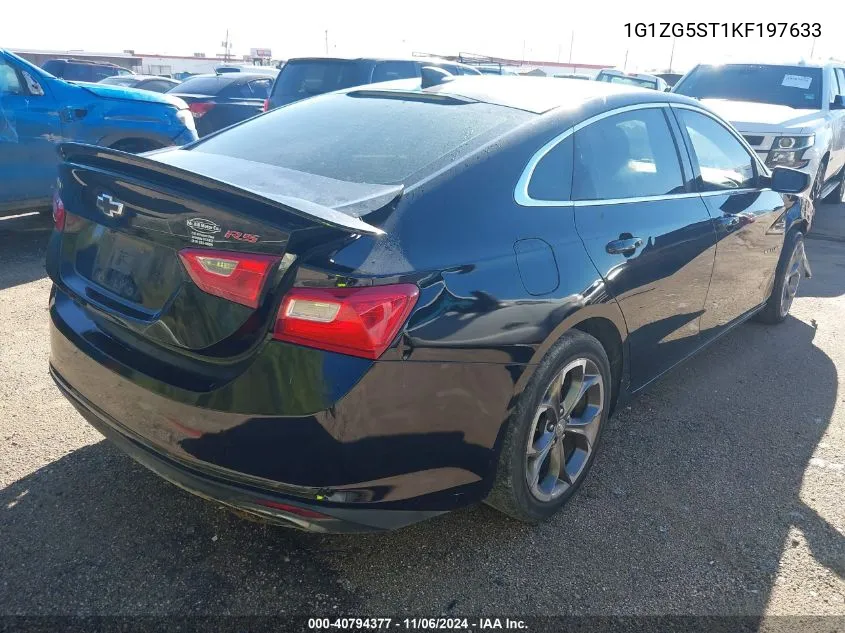 2019 Chevrolet Malibu Rs VIN: 1G1ZG5ST1KF197633 Lot: 40794377