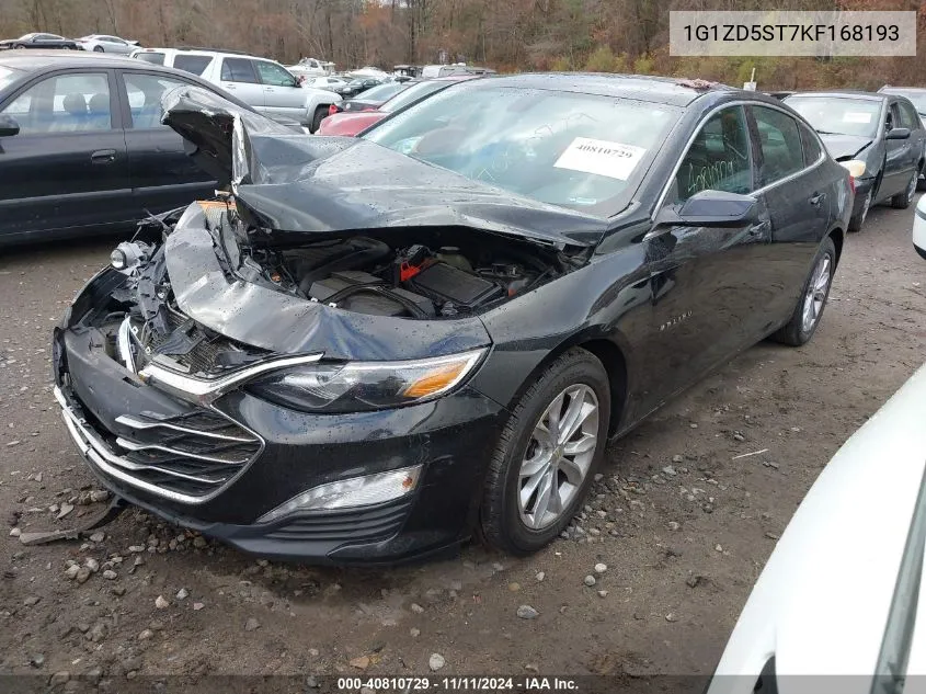 2019 Chevrolet Malibu Lt VIN: 1G1ZD5ST7KF168193 Lot: 40810729