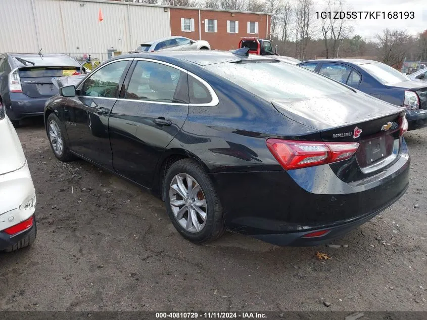 2019 Chevrolet Malibu Lt VIN: 1G1ZD5ST7KF168193 Lot: 40810729