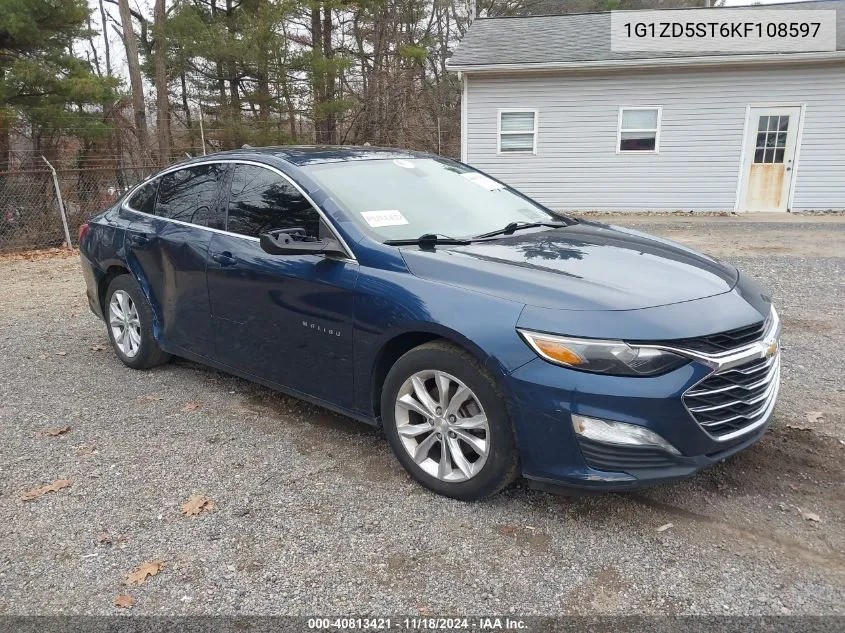 2019 Chevrolet Malibu Lt VIN: 1G1ZD5ST6KF108597 Lot: 40813421