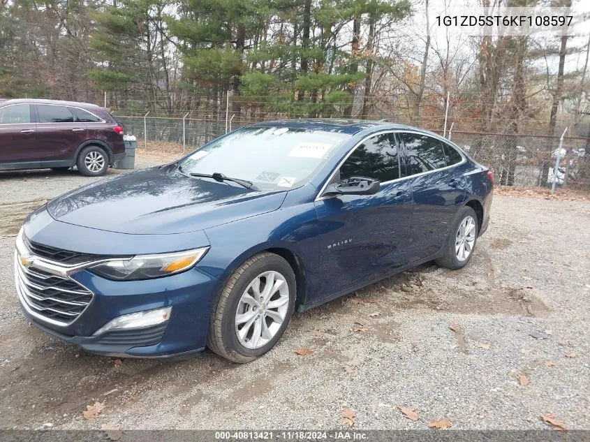 2019 Chevrolet Malibu Lt VIN: 1G1ZD5ST6KF108597 Lot: 40813421