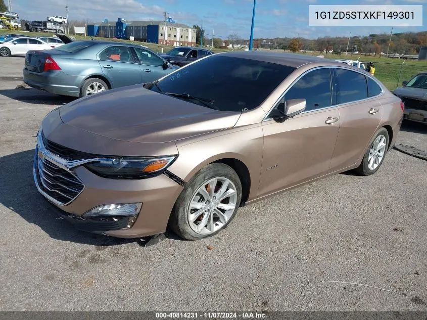 2019 Chevrolet Malibu Lt VIN: 1G1ZD5STXKF149301 Lot: 40814231