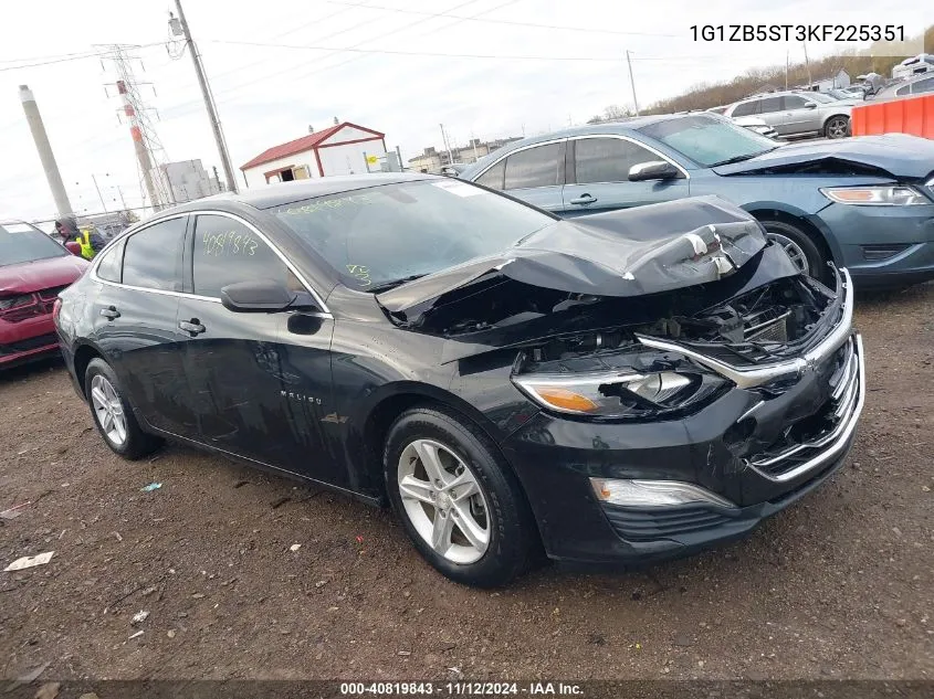 2019 Chevrolet Malibu 1Ls VIN: 1G1ZB5ST3KF225351 Lot: 40819843