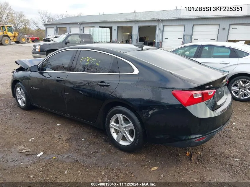 2019 Chevrolet Malibu 1Ls VIN: 1G1ZB5ST3KF225351 Lot: 40819843