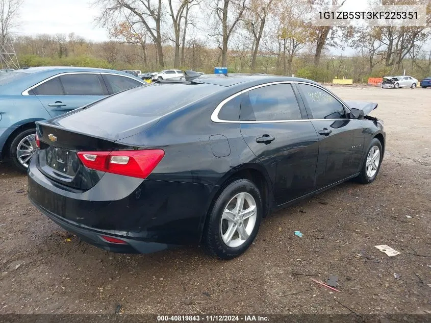 2019 Chevrolet Malibu 1Ls VIN: 1G1ZB5ST3KF225351 Lot: 40819843