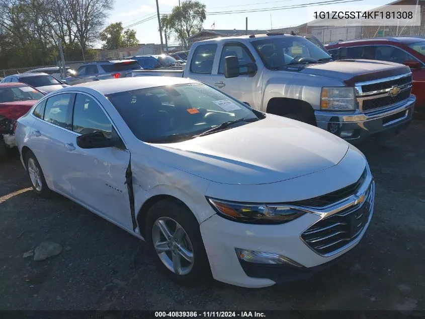 2019 Chevrolet Malibu 1Fl VIN: 1G1ZC5ST4KF181308 Lot: 40839386