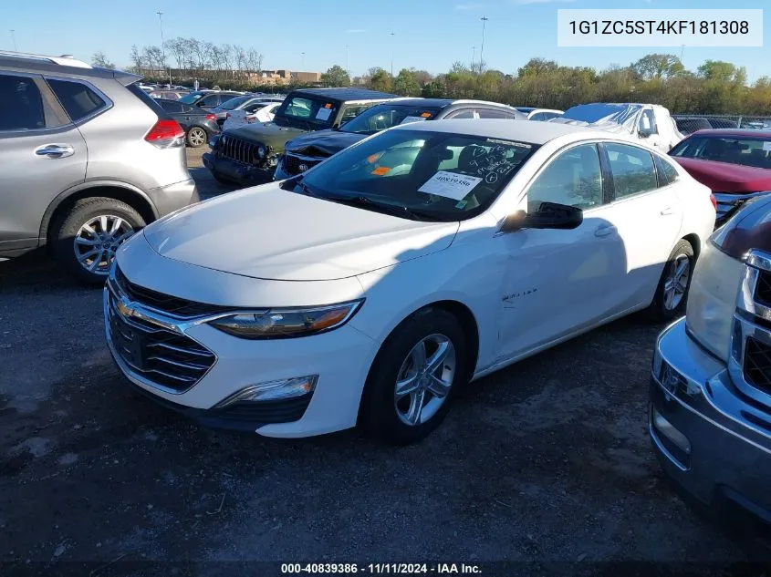 2019 Chevrolet Malibu 1Fl VIN: 1G1ZC5ST4KF181308 Lot: 40839386