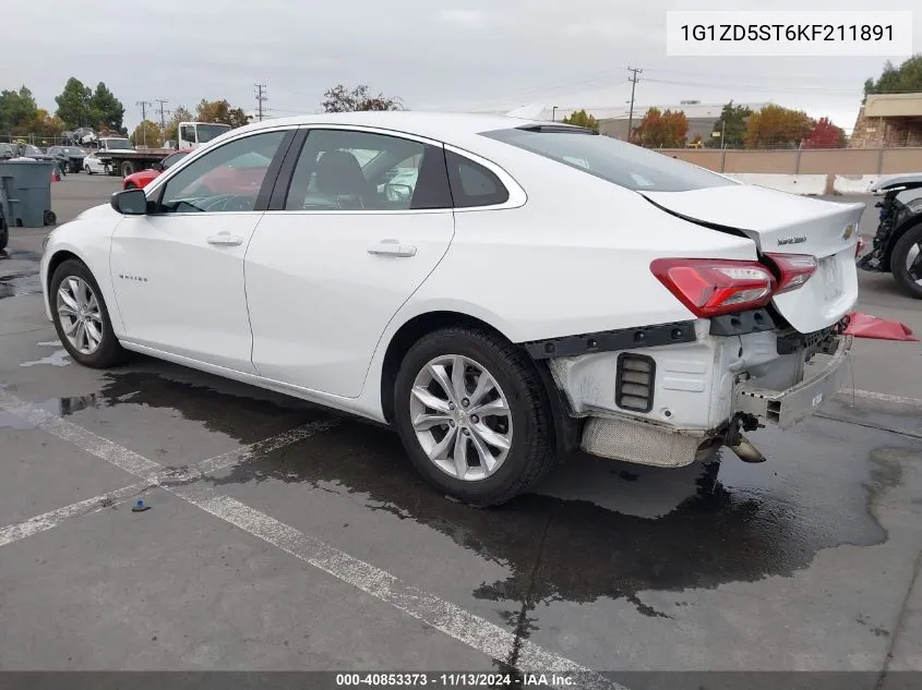 2019 Chevrolet Malibu Lt VIN: 1G1ZD5ST6KF211891 Lot: 40853373