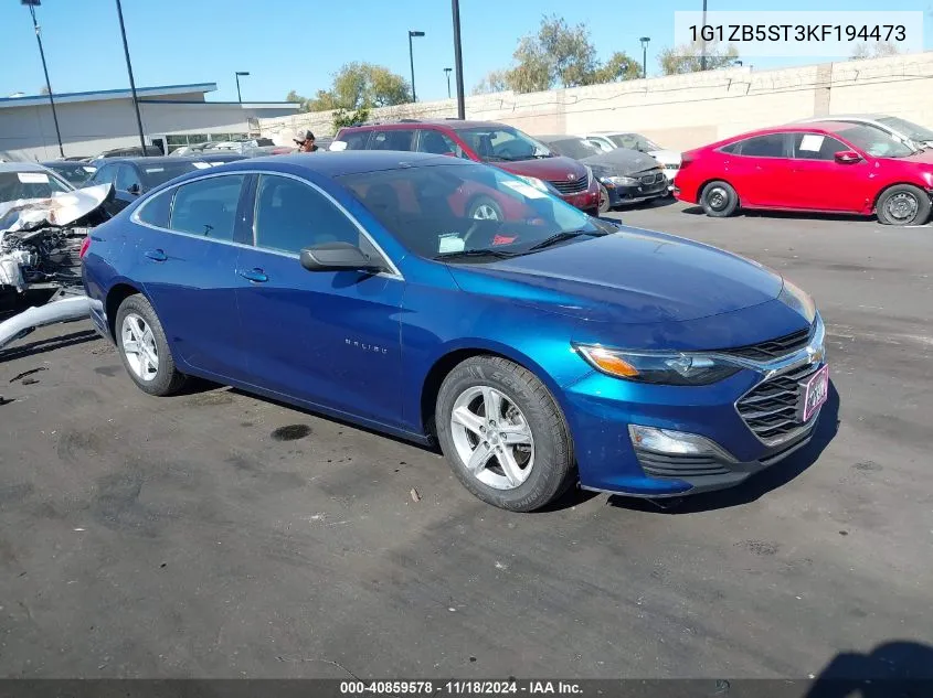 2019 Chevrolet Malibu Ls VIN: 1G1ZB5ST3KF194473 Lot: 40859578