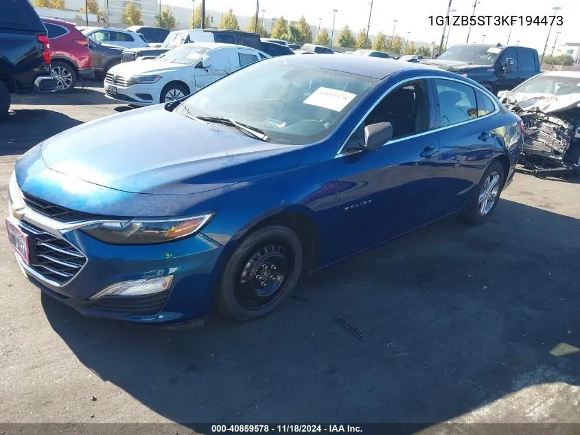 2019 Chevrolet Malibu Ls VIN: 1G1ZB5ST3KF194473 Lot: 40859578