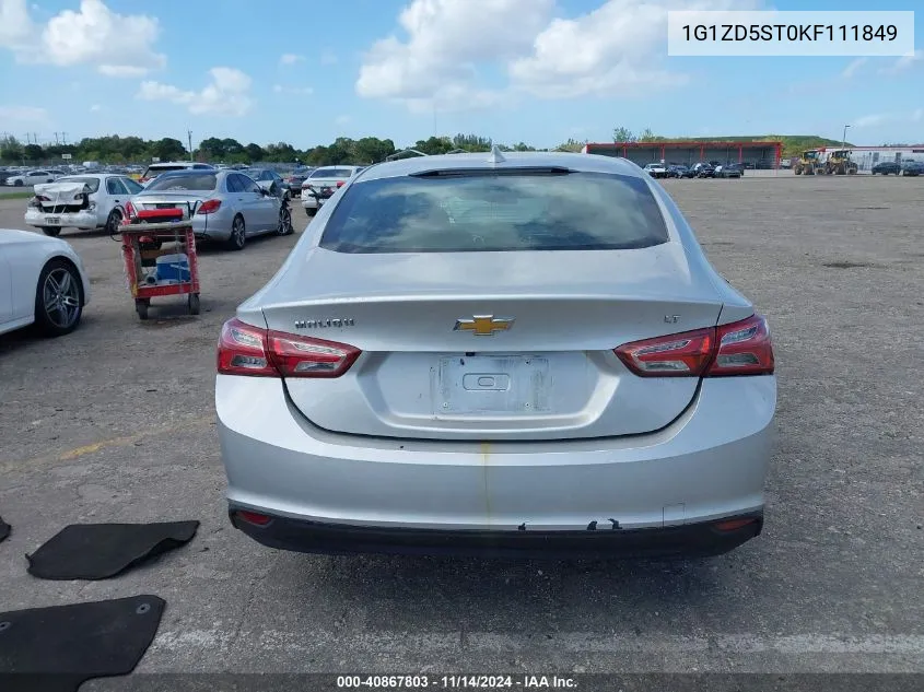 2019 Chevrolet Malibu Lt VIN: 1G1ZD5ST0KF111849 Lot: 40867803