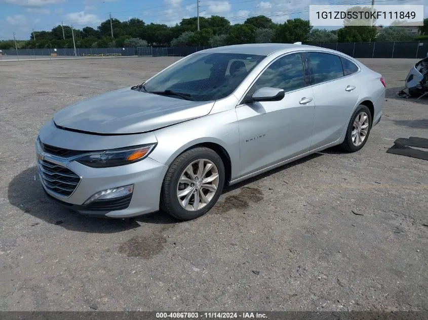 2019 Chevrolet Malibu Lt VIN: 1G1ZD5ST0KF111849 Lot: 40867803