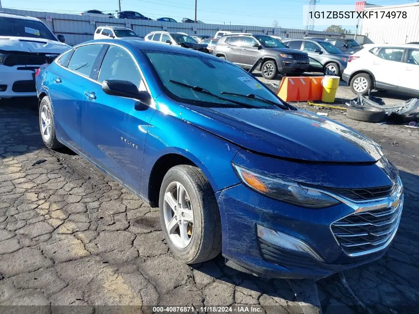 2019 Chevrolet Malibu 1Ls VIN: 1G1ZB5STXKF174978 Lot: 40876871