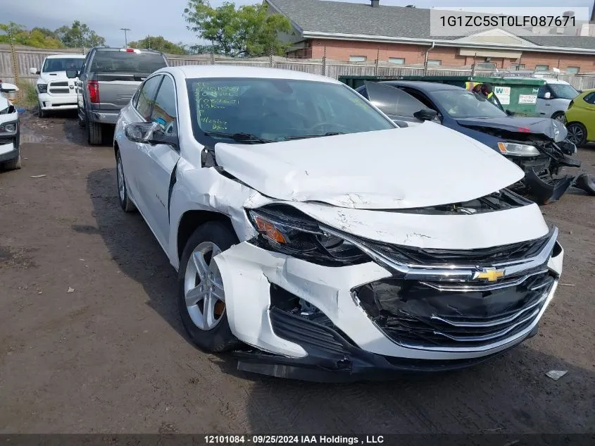 2020 Chevrolet Malibu VIN: 1G1ZC5ST0LF087671 Lot: 12101084