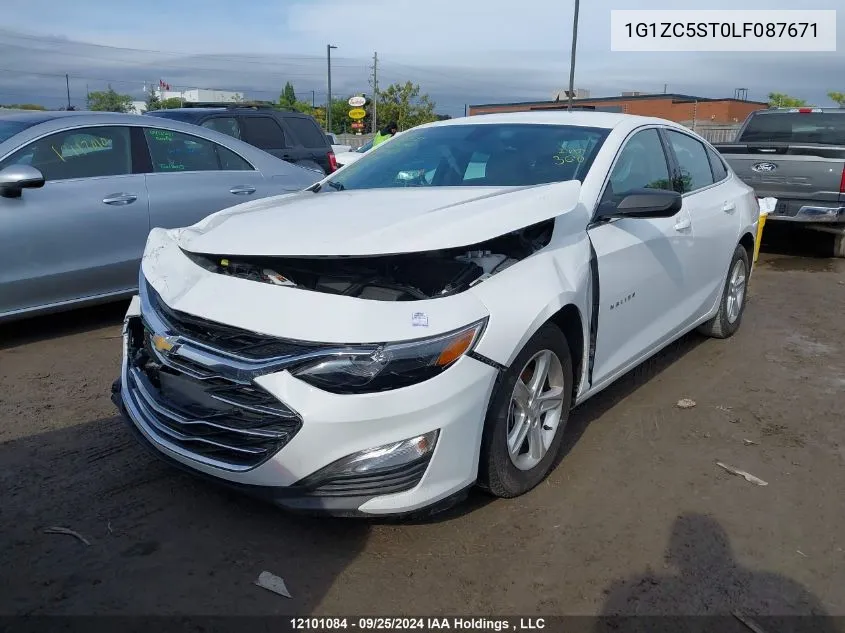 2020 Chevrolet Malibu VIN: 1G1ZC5ST0LF087671 Lot: 12101084