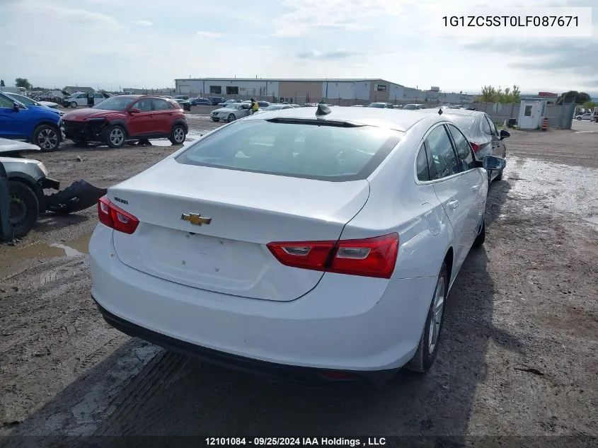 2020 Chevrolet Malibu VIN: 1G1ZC5ST0LF087671 Lot: 12101084