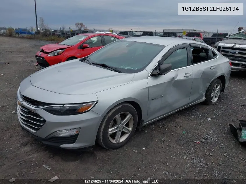 2020 Chevrolet Malibu Ls VIN: 1G1ZB5ST2LF026194 Lot: 12124625