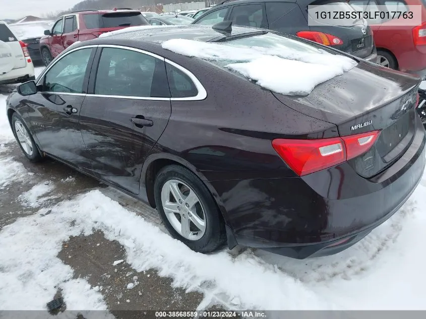 2020 Chevrolet Malibu Fwd Ls VIN: 1G1ZB5ST3LF017763 Lot: 38568589