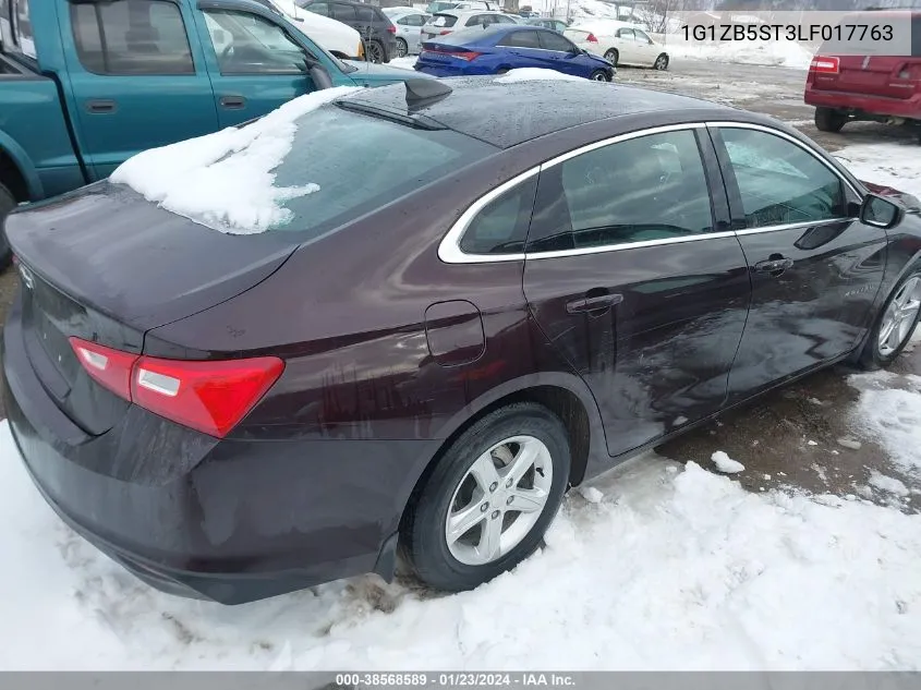 2020 Chevrolet Malibu Fwd Ls VIN: 1G1ZB5ST3LF017763 Lot: 38568589