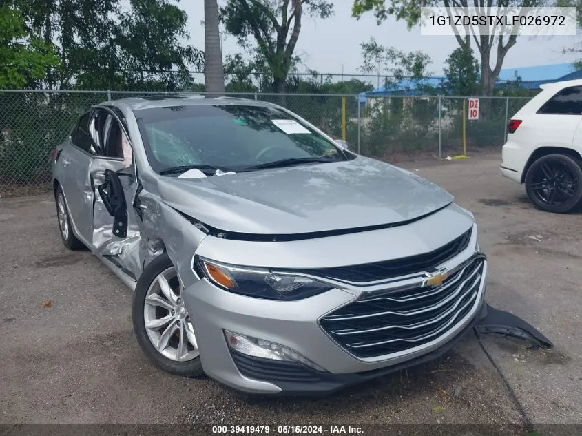 2020 Chevrolet Malibu Fwd Lt VIN: 1G1ZD5STXLF026972 Lot: 39419479